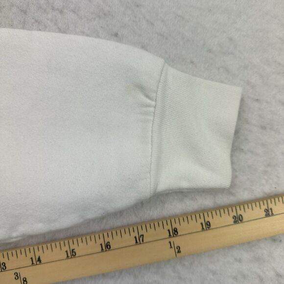 Vintage Christmas Sweatshirt Womens Large L White Gymnasts Beam on The Holidays - Picture 10 of 13